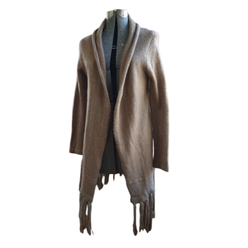 Size S Pol knee length fringed long sweater